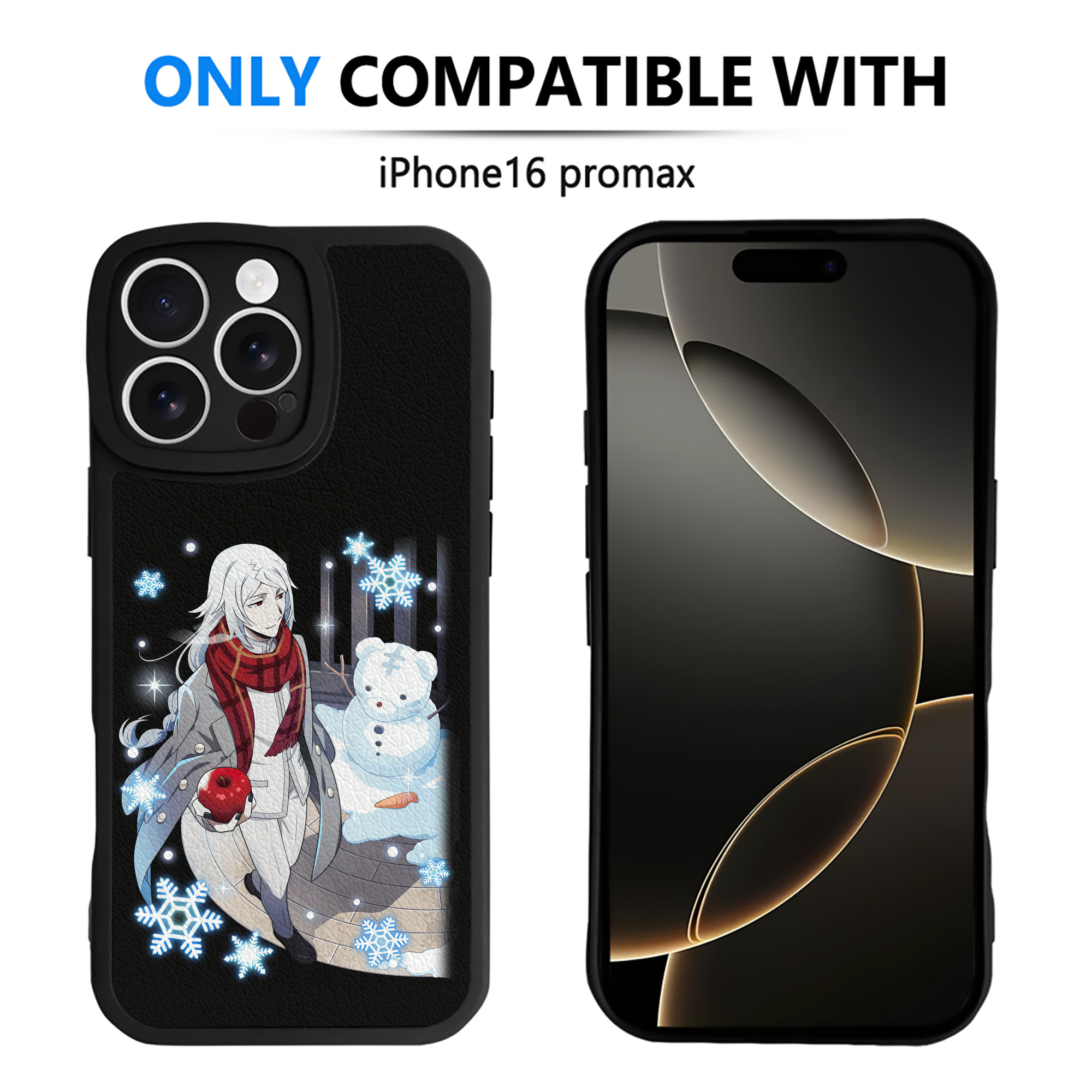 （画像用） 文豪ストレイドッグス Bungo Stray Dogs 【iPhone 16シリーズ対応】シリコンスマホケース（レザー調） 材質：シリコン